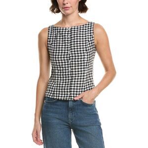& Rouge Womens Checker Vest, Black